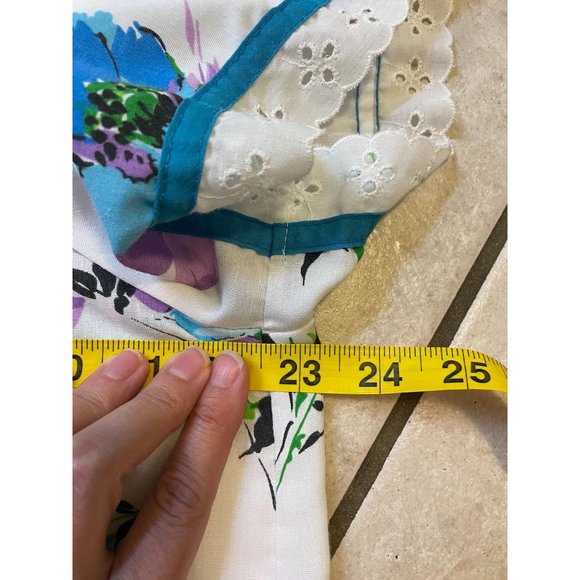 1980s lightweight Floral Duster Housecoat Robe - Picture 5 of 5